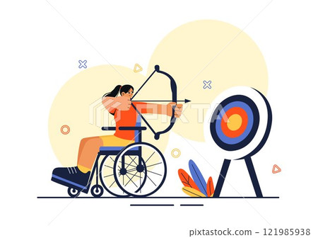 Sports for Disabled People Vector Illustration Featuring Sports Activities with Disabled Athletes, Promoting Diversity, Accessibility, and Equality Sports for Disabled People Vector Illustration Featuring Sports Activities with Disabled Athletes, Promoting Diversity, Accessibility, and Equality 121985938