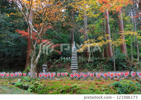 Kongorinji Temple in Autumn (1,000 Jizo statues, Aisho Town, Shiga Prefecture) 121986173