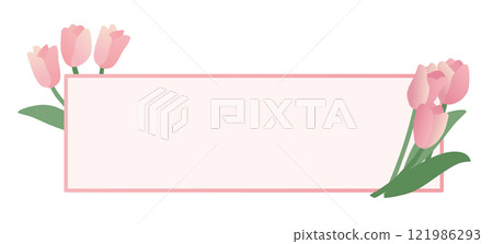 Tulip vector frame illustration 121986293