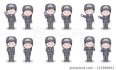 Factory workers, men and women 03 Factory workers, men and women 03 121986641