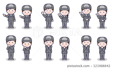 Factory workers, men and women 04 Factory workers, men and women 04 121986642