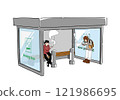 Illustration of people using smoking areas 121986695