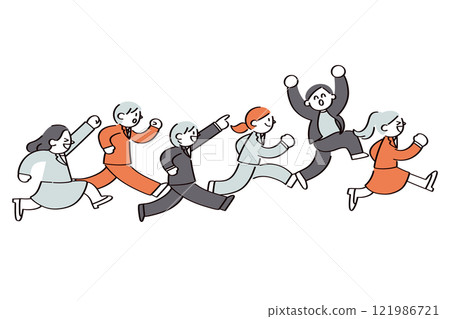 穿著跑步服的人的插圖 穿著跑步服的人的插圖 121986721