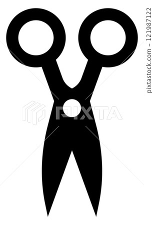 scissors icon black 121987122