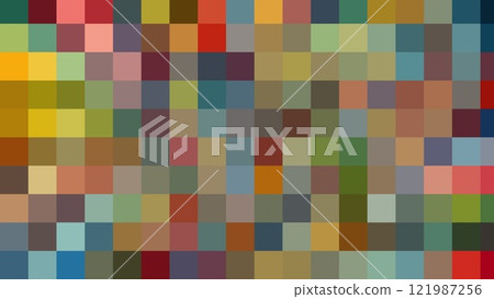 Colorful illustration of square shapes pixel. 121987256
