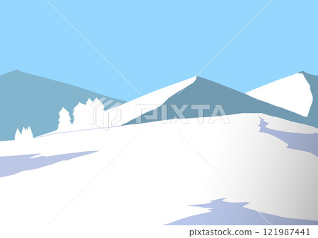 Snowscape blue sky Snowscape blue sky 121987441