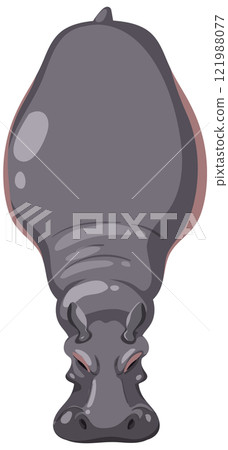 Top View of a Hippopotamus 121988077