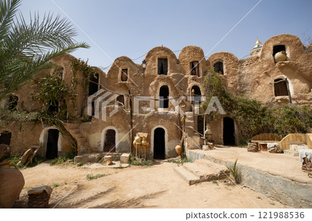 Ksar of Medenine in Tunisia with Berber granary structures Ksar of Medenine in Tunisia with Berber granary structures 121988536
