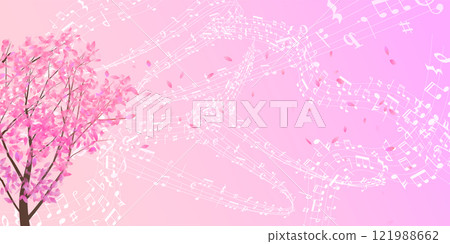 Cherry blossom spring landscape background Cherry blossom spring landscape background 121988662