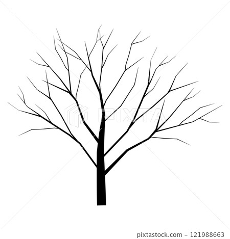 Dead tree silhouette nature icon Dead tree silhouette nature icon 121988663