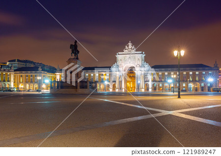 Arco da Rua Augusta at Night, Lisbon, Portugal 121989247