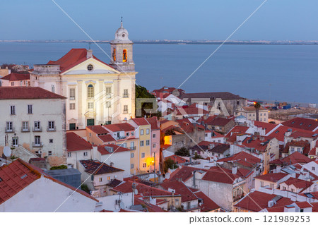 View of the oldest district of Alfama, Lisbon, Portugal View of the oldest district of Alfama, Lisbon, Portugal 121989253
