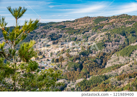 View from Mount Kasagi, Kasagi Town, Kyoto Prefecture 121989400