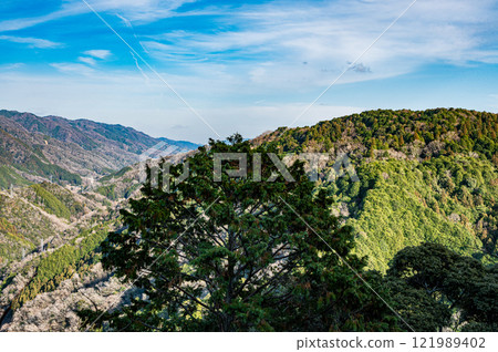 View from Mount Kasagi, Kasagi Town, Kyoto Prefecture 121989402