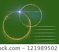 Glowing star circle on green background 121989502