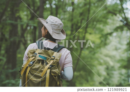 Walking in the summer mountains 121989921