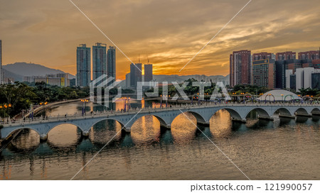 Dec 22 2024 Skyline of an Urban Cityscape Against a Mountain Background 121990057