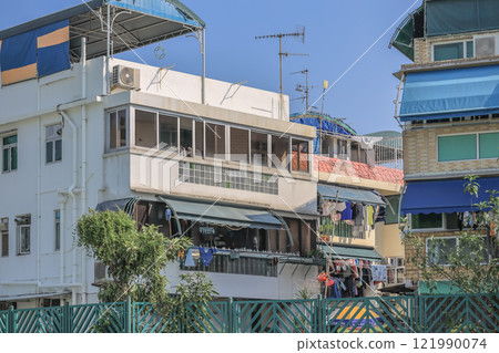 Dec 28 2024 Residential Buildings With Traditional Architecture, Cheung Chau Dec 28 2024 Residential Buildings With Traditional Architecture, Cheung Chau 121990074