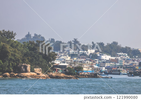 Dec 28 2024 Modern City Skyline with Skyscrapers and Waterfront View, Cheung Chau 121990080