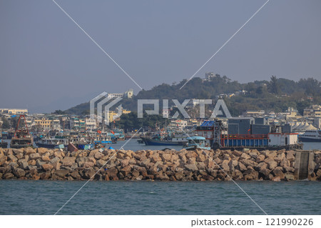 Dec 28 2024 Busy Harbor With Docked Fishing Boats and Scenic Mountain, Cheung Chau Dec 28 2024 Busy Harbor With Docked Fishing Boats and Scenic Mountain, Cheung Chau 121990226