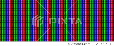RGB pixel seamless pattern. Repeating LED screen background. LCD display dots wallpaper. Red Green Blue pixelated monitor texture. Repeated dot crt display backdrop. Vector RGB pixel seamless pattern. Repeating LED screen background. LCD display dots wallpaper. Red Green Blue pixelated monitor texture. Repeated dot crt display backdrop. Vector 121990324