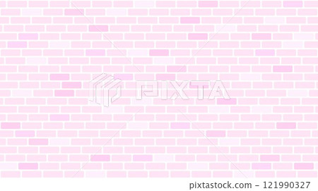 Seamless pink tile texture. Repeating brick pattern for kitchen floor, bathroom wall, pool. Abstract tiles cladding background. Repeated brickwork backdrop. Vector 121990327