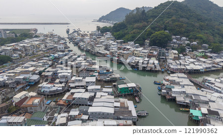 Coastal Fishing Village with Boats and Harbor Tai O Dec 31 2024 121990362