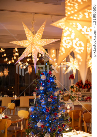 溫暖的室內星星燈罩聖誕節內飾 121990606