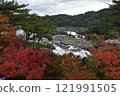 Falls of Sogaki of autumn leaves 121991505