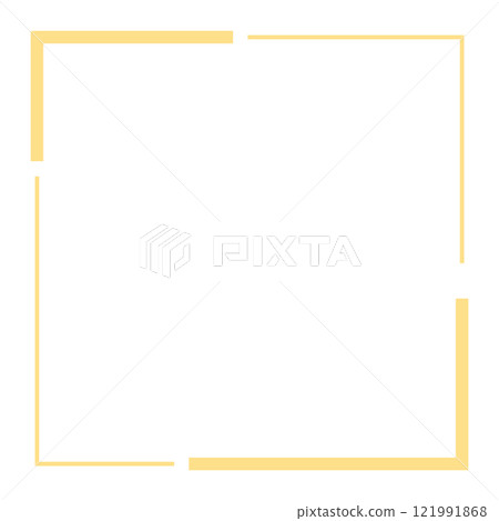Yellow square chopped frame 121991868