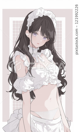 A girl in a sexy maid outfit 121992226