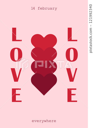 Decorative Love Everywhere text design with heart shaped in red color, perfect for Valentines Day cards and romantic occasions. Vector illustration Decorative Love Everywhere text design with heart shaped in red color, perfect for Valentines Day cards and romantic occasions. Vector illustration 121992340