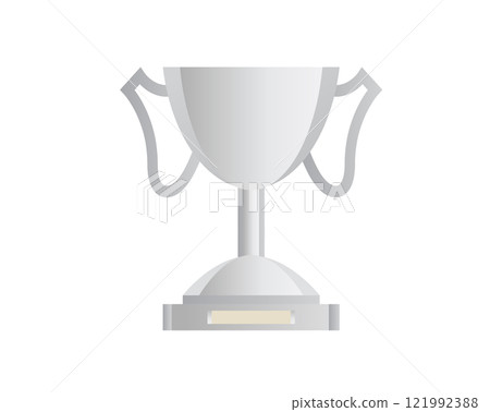 Silver gradient award prize cup icon 121992388