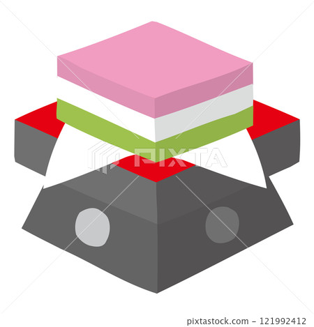 菱麻糬、三色麻糬、雛裝飾(手繪鬆散簡單插畫) 菱麻糬、三色麻糬、雛裝飾(手繪鬆散簡單插畫) 121992412