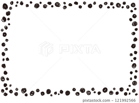 Hand-drawn crayon material background frame 121992566