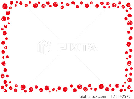 手繪蠟筆素材背景框 121992572