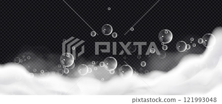Soap foam composition with floating bubbles 121993048