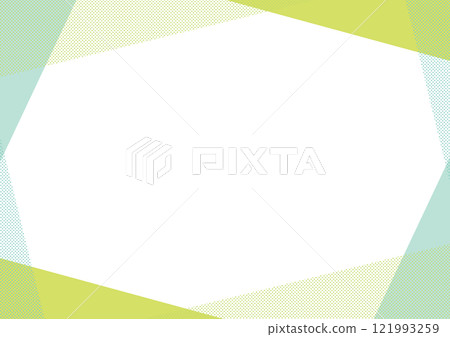 Geometric frame green yellow green dot simple Geometric frame green yellow green dot simple 121993259
