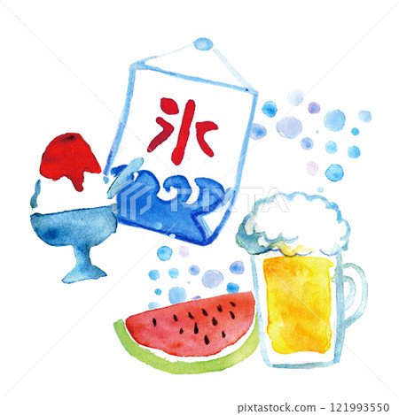 水彩插圖夏天圖像插圖 121993550
