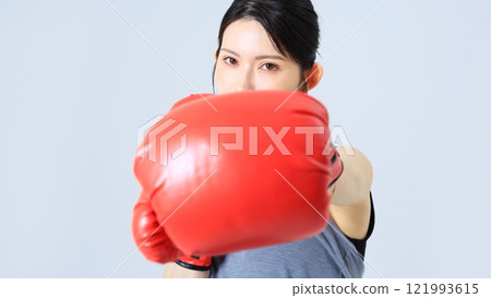 Image of a female boxer Image of a female boxer 121993615