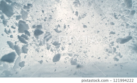Detail of Snow Avalanche Moving Towards Camera. 121994222