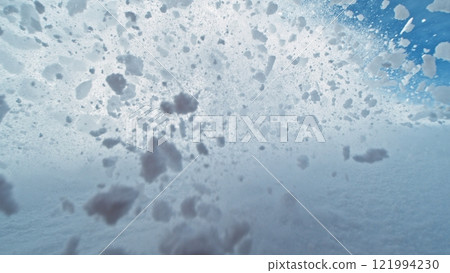 Detail of Snow Avalanche Moving Towards Camera. 121994230