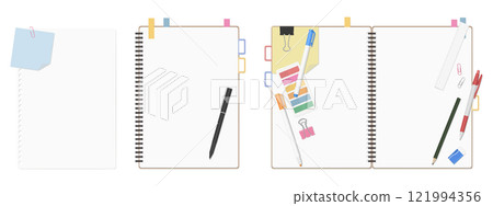 A set of simple, blank loose-leaf paper, notebooks, and stationery A set of simple, blank loose-leaf paper, notebooks, and stationery 121994356