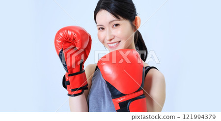 Image of a female boxer 121994379