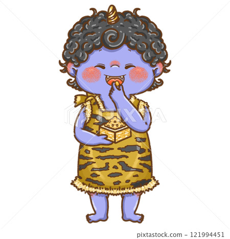 Setsubun/Blue demon eating beans Setsubun/Blue demon eating beans 121994451