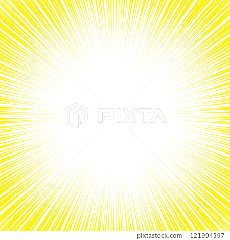 Concentrated line background frame yellow square 121994597
