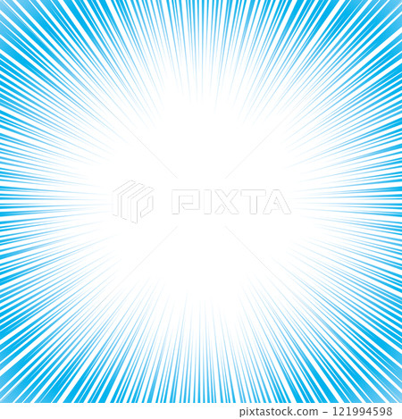 Concentrated line background frame light blue square 121994598