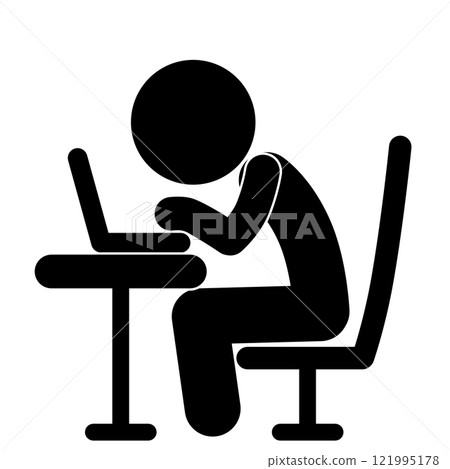 商業場景商人姿勢不良象形圖 121995178