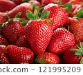 Lots of strawberries background 121995209