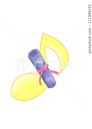 Musical note with diploma Musical note with diploma 121996241